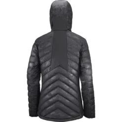 SALOMON TRANSITION DOWN HOODIE W BLACK/HE 22 -Ski Promotion Magasin 9 102630 transition down hoodie w black he lc1603700 06