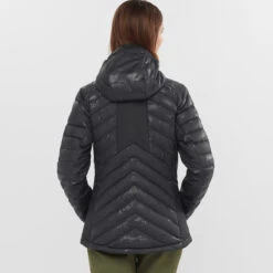 SALOMON TRANSITION DOWN HOODIE W BLACK/HE 22 -Ski Promotion Magasin 9 102630 transition down hoodie w black he lc1603700 09