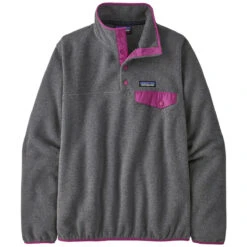 PATAGONIA W'S LW SYNCH SNAP-T P/O NICKEL W/AMARANTH PINK 23