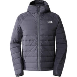 THE NORTH FACE M BELLEVIEW STRETCH DOWN HOODIE VANADIS GREY 23