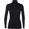 ICEBREAKER MERINO 200 OASIS LS HALF ZIP W BLACK 23 -Ski Promotion Magasin 9 43487 200 oasis ls half zip w black 104380 001 01