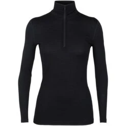 ICEBREAKER MERINO 200 OASIS LS HALF ZIP W BLACK 23