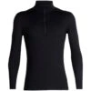 ICEBREAKER MERINO 200 OASIS LS HALF ZIP BLACK 23
