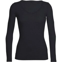ICEBREAKER WMNS SIREN LS SWEETHEART BLACK 23