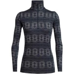 ICEBREAKER WMNS 250 VERTEX LS HALF ZIP CRYSTALLINE MIDNIGHT NAVY 22