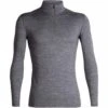 ICEBREAKER 200 OASIS LS HALF ZIP GRITSTONE HEATHER 23