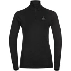 ODLO ACTIVE WARM ECO BL TOP TURTLE NECK L/S HALF ZIP W BLACK 23