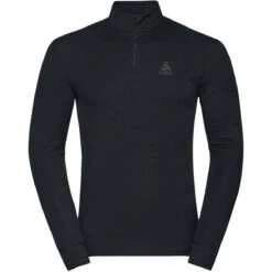 ODLO ACTIVE WARM ECO BL TOP TURTLE NECK L/S HALF ZIP BLACK 23