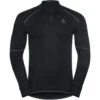 ODLO T-SHIRT ML 1/2 ZIP X-WARM BLACK 23 -Ski Promotion Magasin 9 75991 t shirt ml 1 2 zip x warm black 159212 15000 01