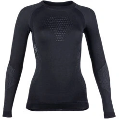 UYN LADY FUSYON UW SHIRT LG SL BLACK/ANTHRACITE/ANTHRACITE 22