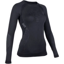 UYN LADY FUSYON UW SHIRT LG SL BLACK/ANTHRACITE/ANTHRACITE 22 -Ski Promotion Magasin 9 76380 u100025 b017 03