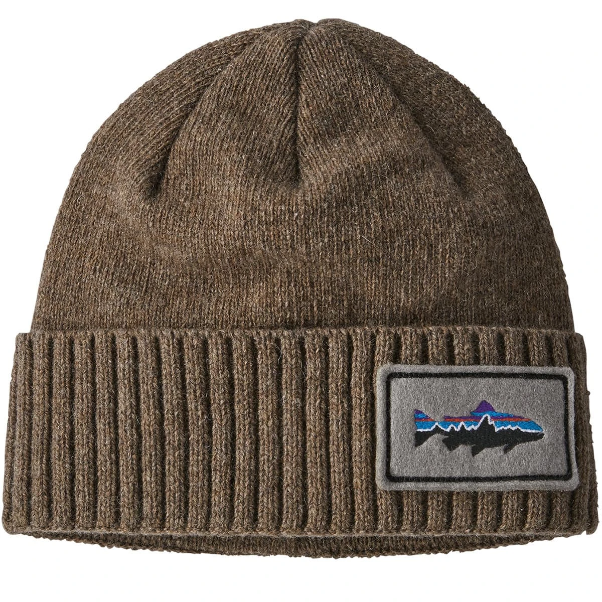 PATAGONIA BRODEO BEANIE FITZ ROY TROUT PATCH ASH TAN 23 3 PATAGONIA BRODEO BEANIE FITZ ROY TROUT PATCH ASH TAN 23
