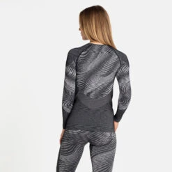 ODLO BLACKCOMB ECO BL TOP CREW NECK L/S W BLACK SPACE DYE 23 -Ski Promotion Magasin 9 95362 blackcomb eco bl top crew neck l s w black space dye 188561 60223 05