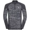 ODLO BLACKCOMB ECO BL TOP TURTLE NECK L/S HALF ZIP BLACK SPACE DYE 23