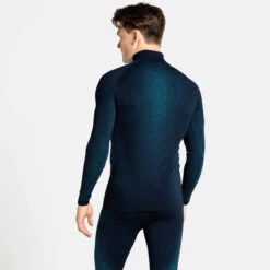 ODLO PERFORMANCE WARM ECO BL TOP TURTLE NECK L/S HALF ZIP DARK SAPPHIRE-STUNNING BLUE 22 -Ski Promotion Magasin 9 95552 bl top turtle neck l s half zip performa dark sapphire stunning blue 196222 20828 04