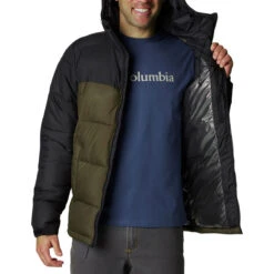 COLUMBIA PIKE LAKE HOODED JACKET OLIVE GREEN BLACK 23 -Ski Promotion Magasin 9 95870 pike lake hooded jacket olive green black 1738032 319 04